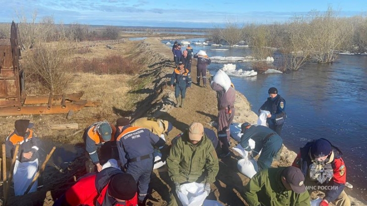 В Якутии река Лена вышла из берегов: восемь сел оказались подтопленными